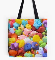 Rainbow Rubber Ducks Tote Bag