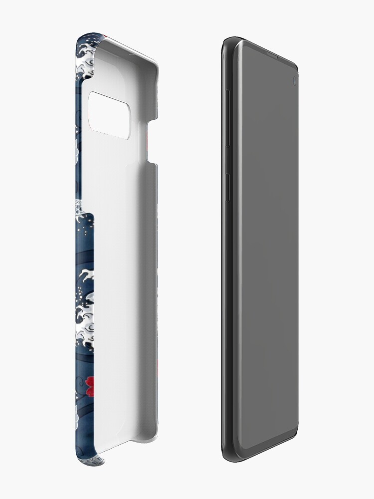 Alternate view of Koi sakura blossom in blue Case & Skin for Samsung Galaxy