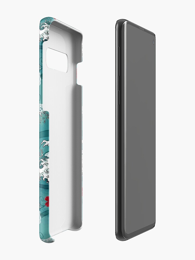 Alternate view of Koi sakura blossom in turquoise Case & Skin for Samsung Galaxy