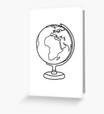 Simple Globe Graphic Greeting Card