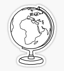 Simple Globe Graphic Sticker