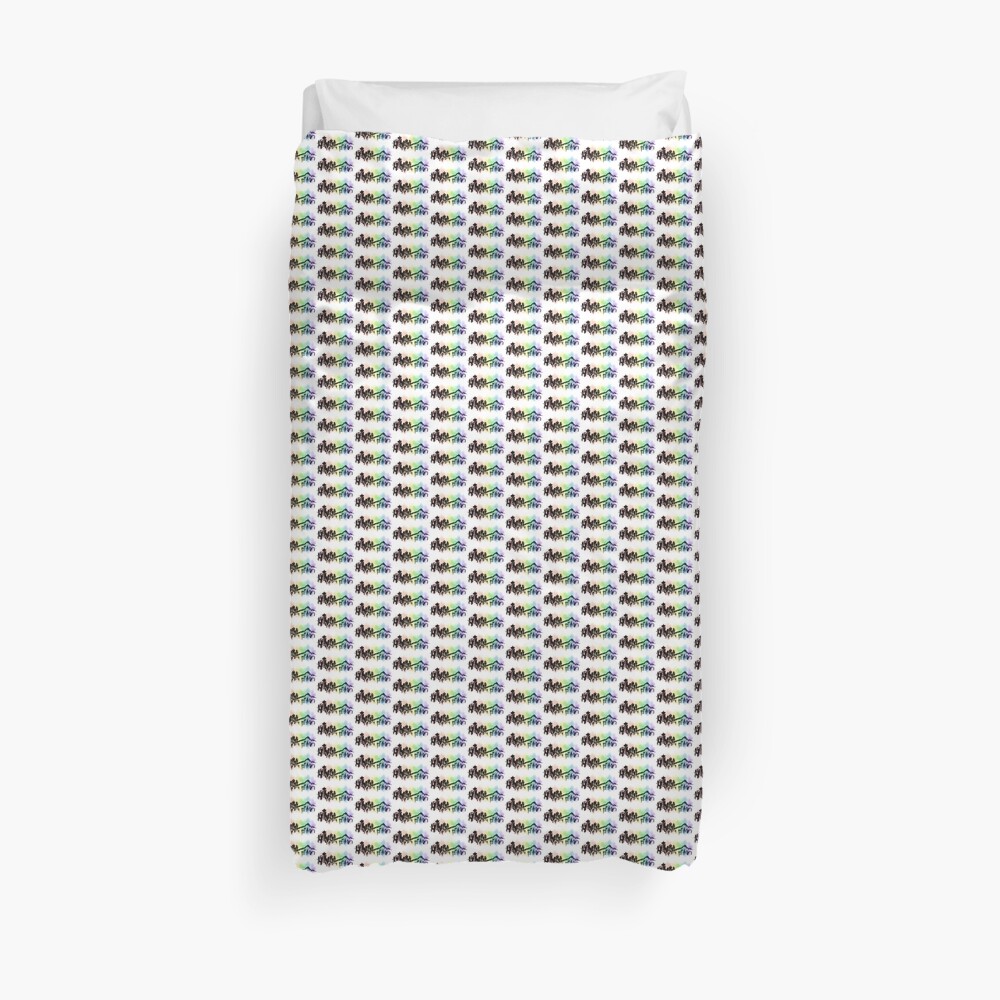 Seattle Rainbow Skyline Duvet Cover