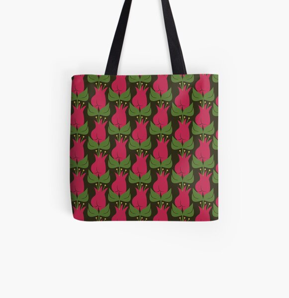 Tulip pattern All Over Print Tote Bag