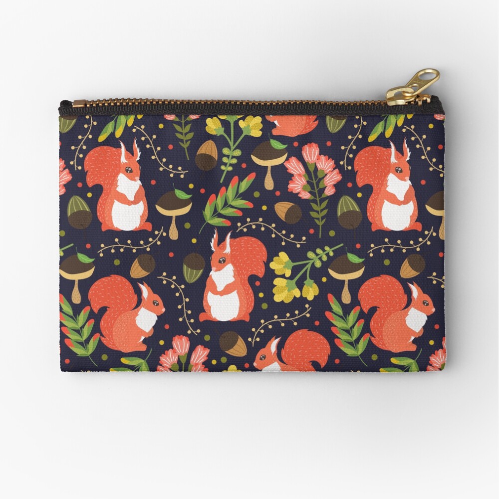 Squirrels Zipper Pouch