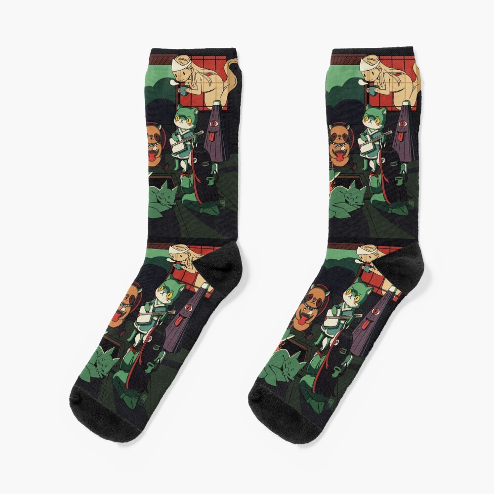 Yokai Tea Party Socks