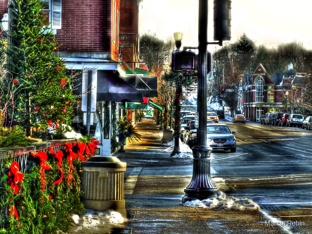 "Downtown Chagrin Falls" by Marcia Rubin Redbubble