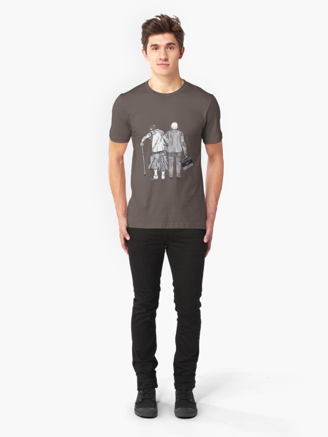Alternative Ansicht von Älteres Paar - aus dem Musikvideo Pain Curator - Glaube und Wahrheit Slim Fit T-Shirt