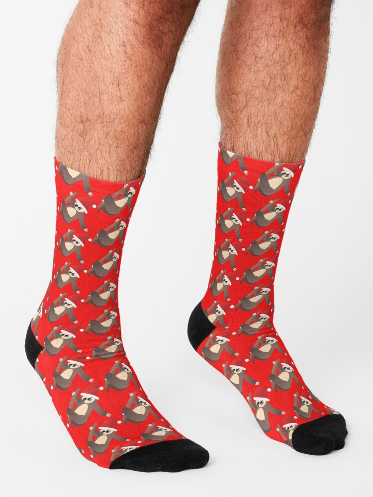 Alternate view of Merry Slothmas Socks