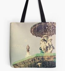 Fountain in the square Dom Pedro IV, Lisbon Tote Bag