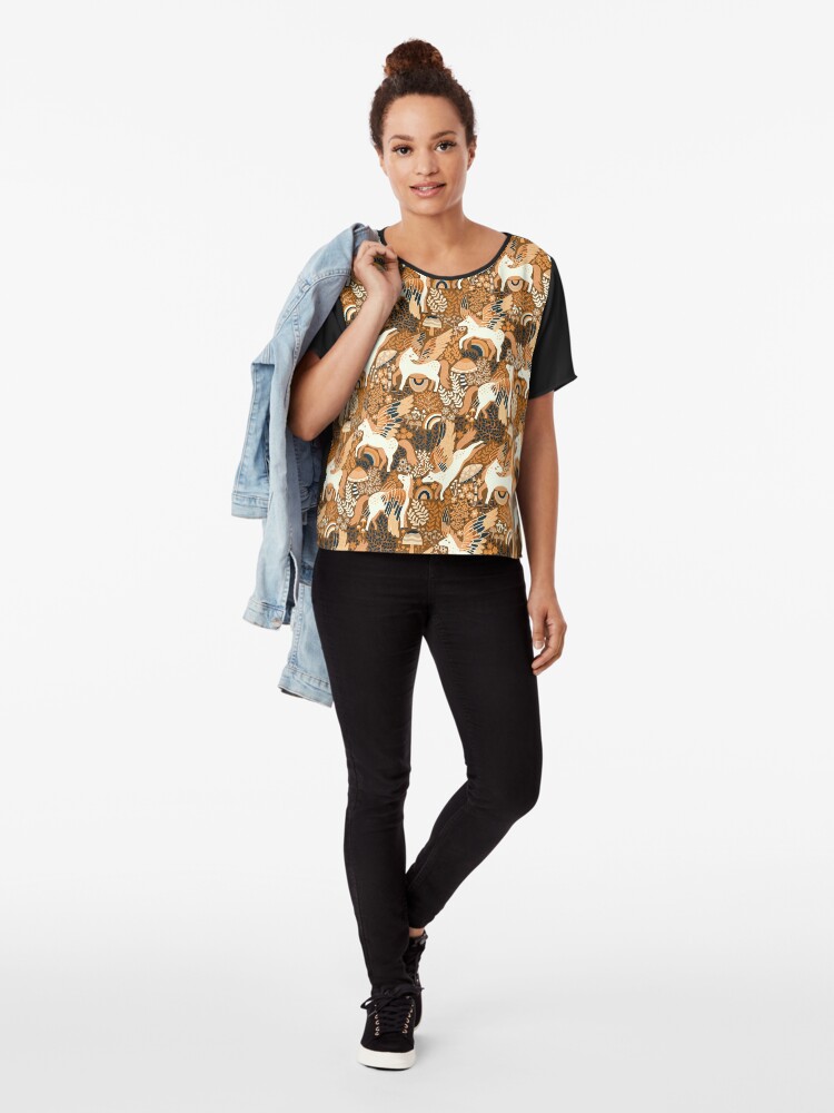 Alternate view of Cinnamon Pegasi Chiffon Top