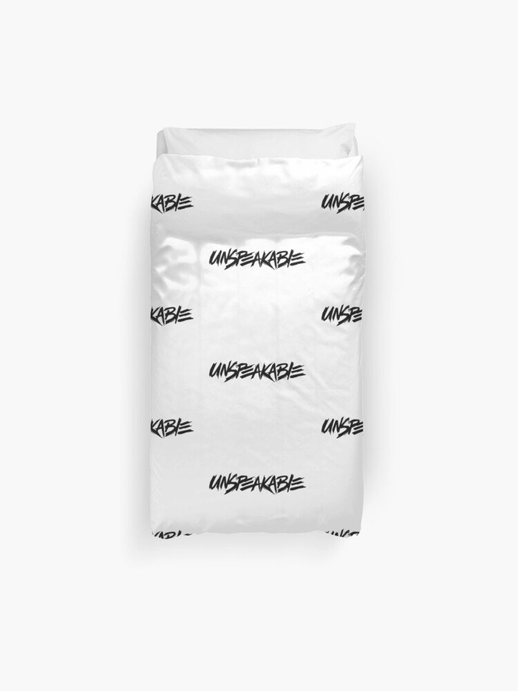 Unspeakable Logo Duvet Cover By Silviante Redbubble - roblox oof duvet covers redbubble