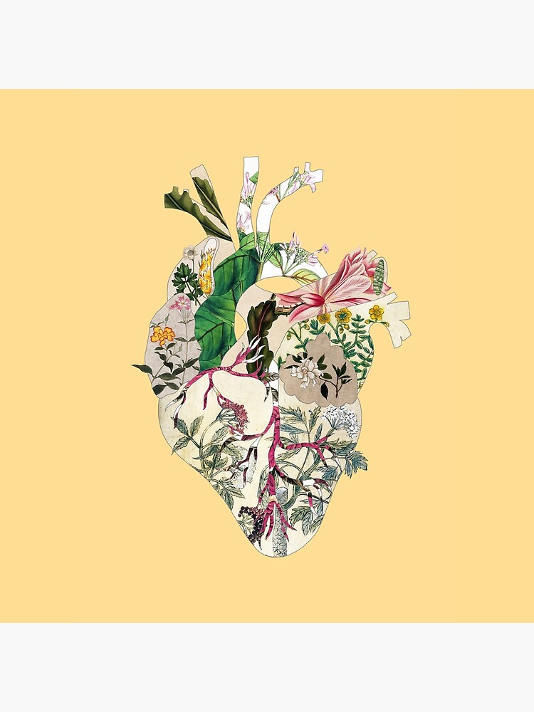 Vintage Botanical Heart - sunshine by BiancaGreen