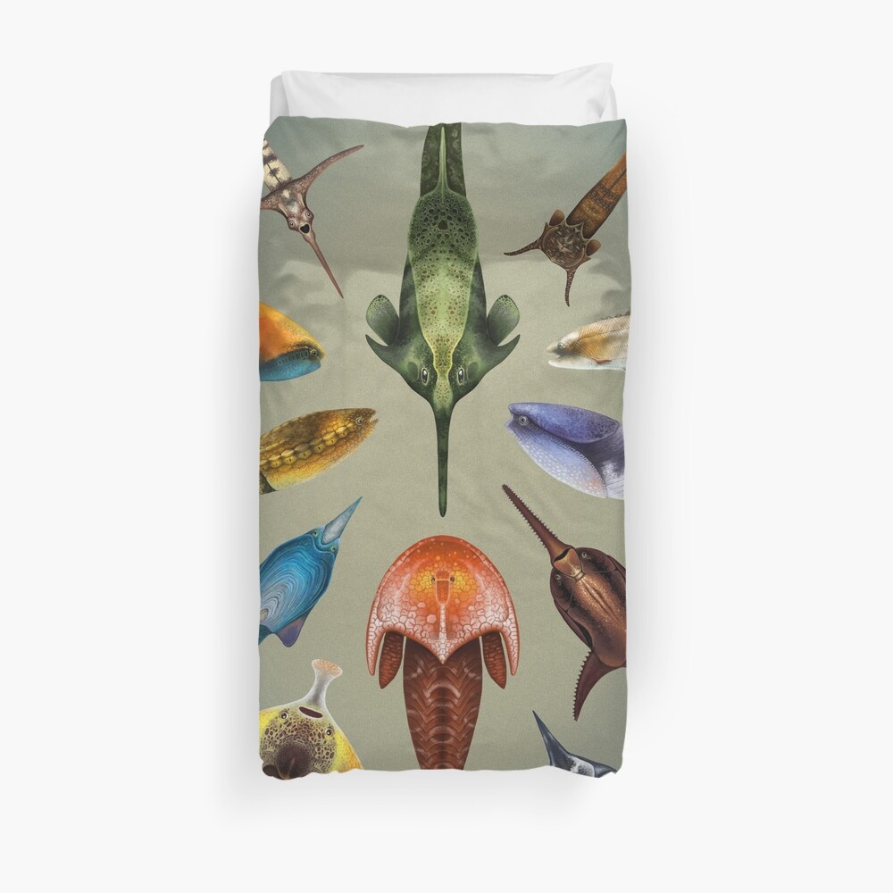 Ostracoderms Plate Duvet Cover