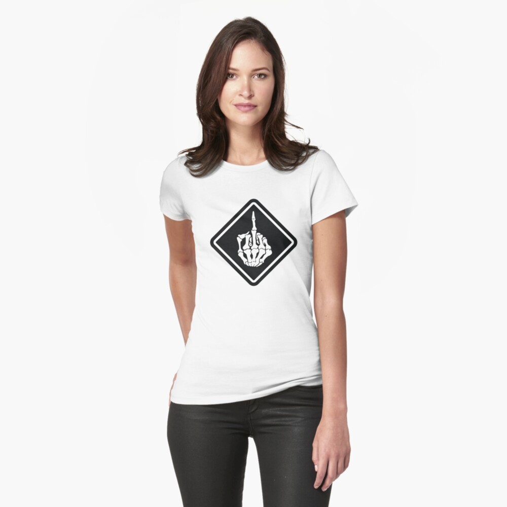 skull middle finger shirt