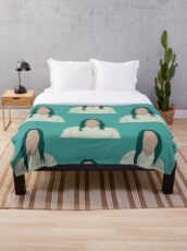 Billie Eilish - digital art Throw Blanket