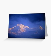 Sunrise on Annapurna from Landruk Greeting Card