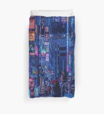 Night In Tokyo Duvet Cover