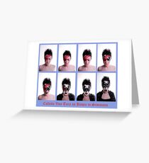 Collette Von Tora Morphs From Bowie To Simmons Greeting Card