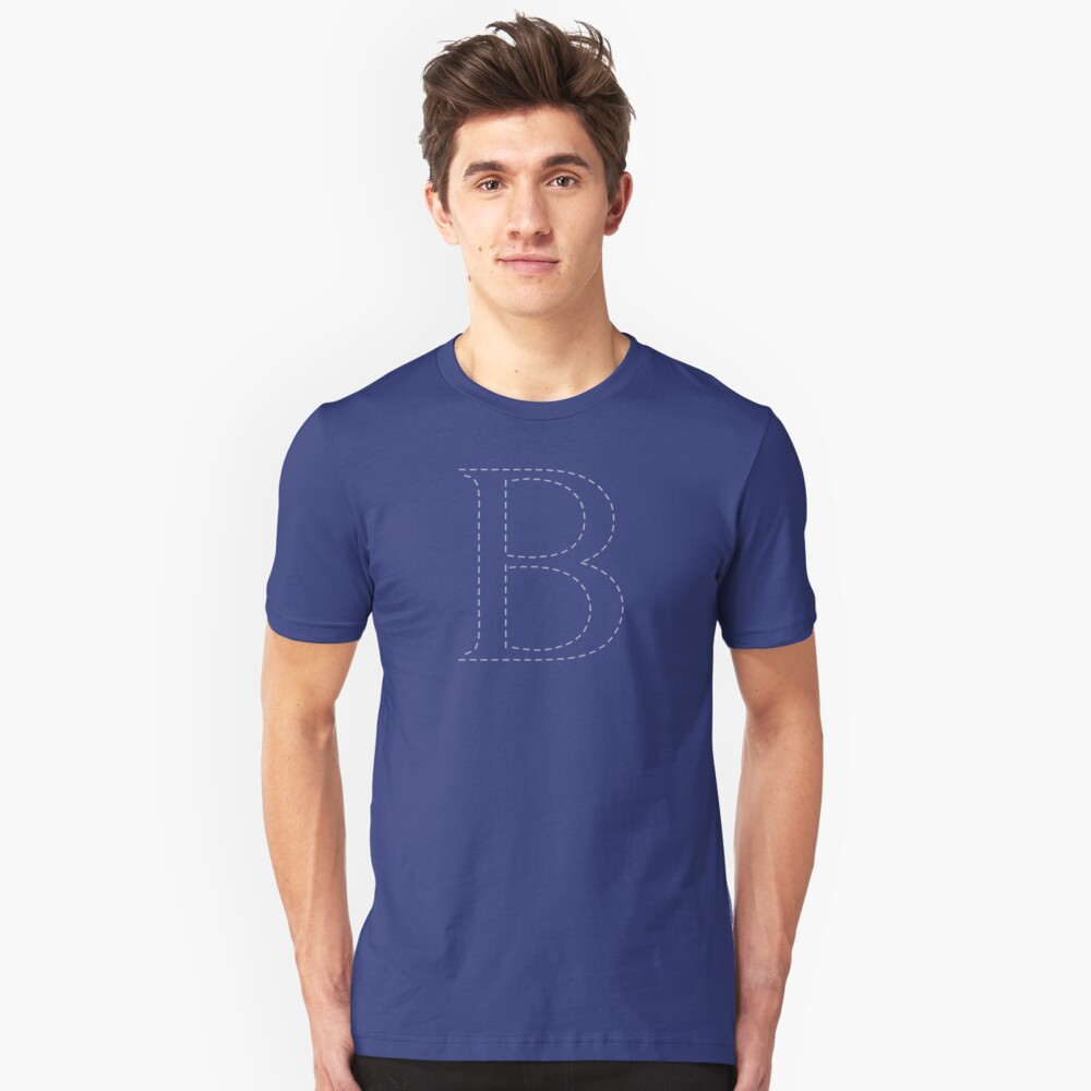 "Stitched Letter B" T-shirt By SmartTees | Redbubble