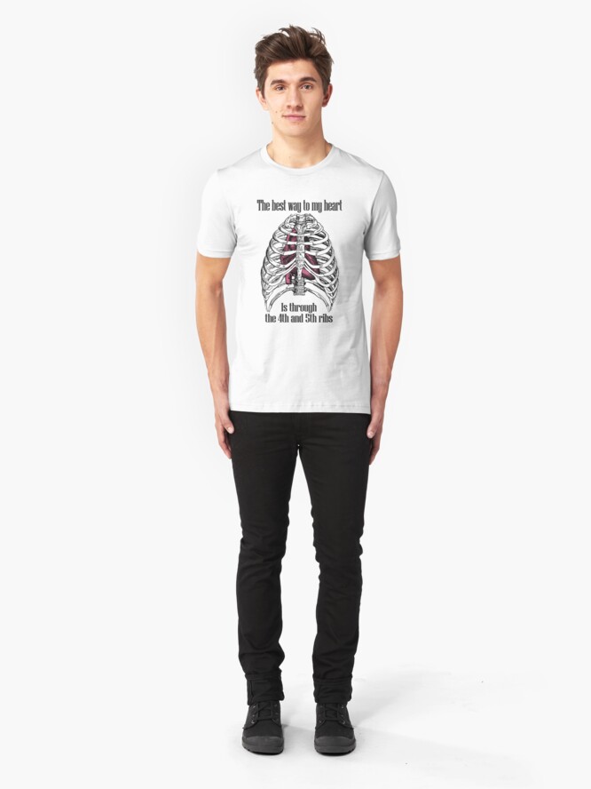 Alternate view of The Best Way to My Heart Slim Fit T-Shirt