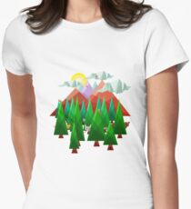 Abstract Landscape Women's Fitted T-Shirt