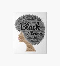 Black Woman Natural Hair Words In Afro Art Board Print