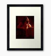 Rochelle, waiting for the coffee to get done. Framed Print