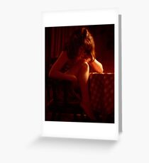 Rochelle, waiting for the coffee to get done. Greeting Card