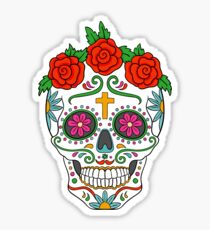 skull roses 1 Sticker