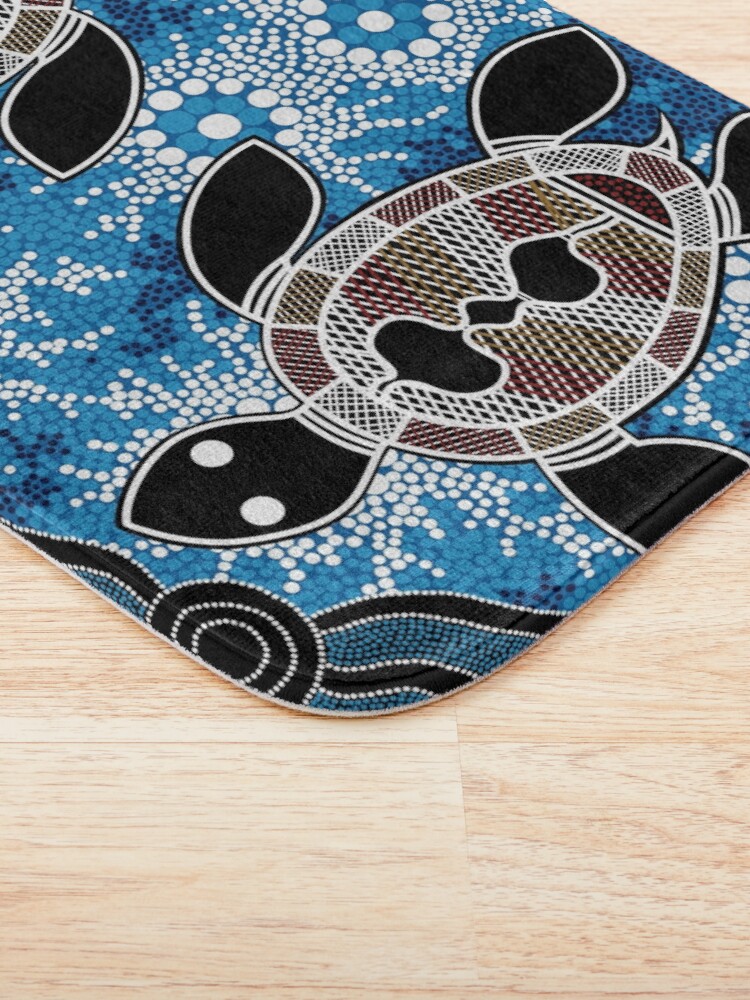Alternate view of Aboriginal Art Authentic - Sea Turtles Bath Mat