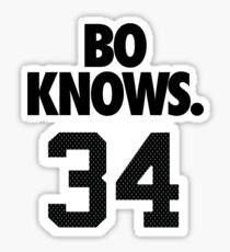 Bo Knows. 34 Sticker