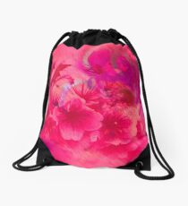 PINK PINK PINK FLOWERS Drawstring Bag