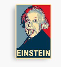 Lienzo Albert Einstein Portrait pulling tongue Campaign Design