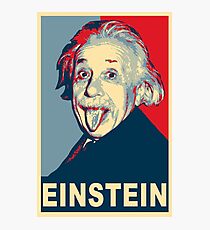 Albert Einstein Portrait pulling tongue Campaign Design Photographic Print