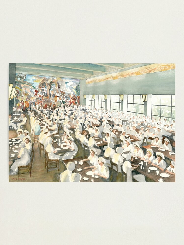 Alternate view of The Marabou Staff Dining Hall, Sundbyberg, Sweden, circa 1940 Photographic Print