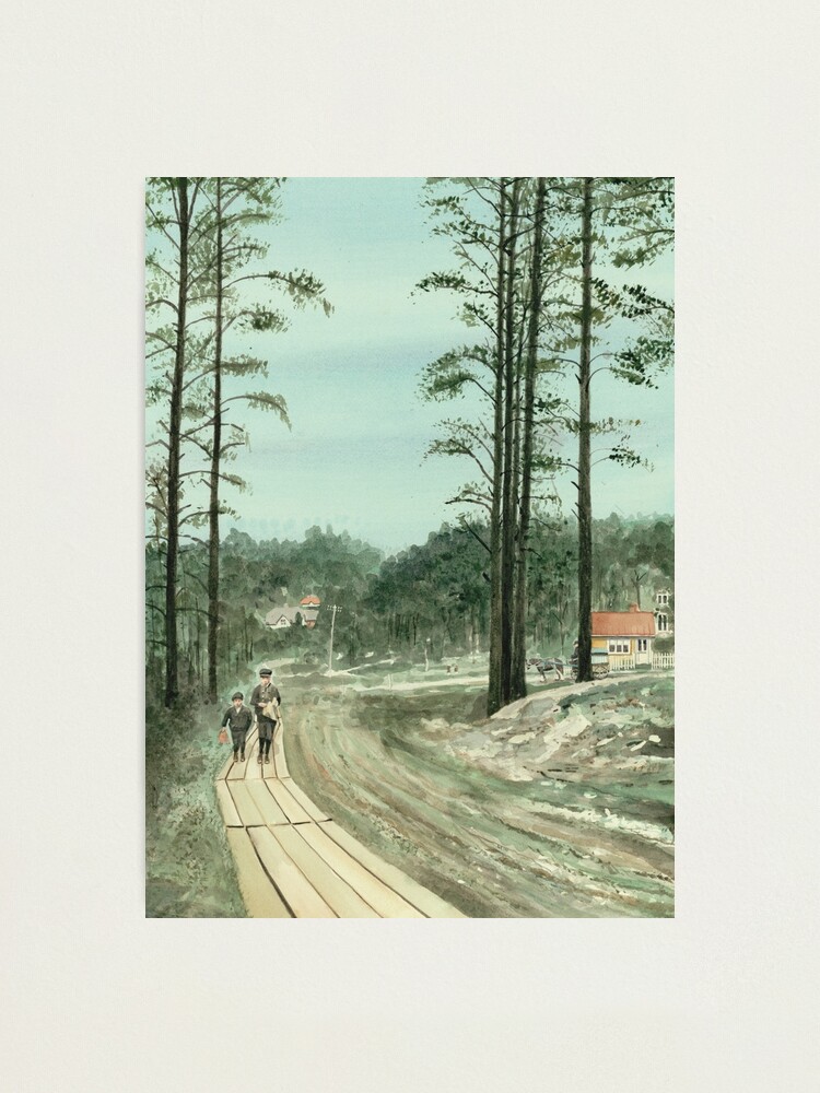 Alternate view of The Way to Duvbo, Sundbyberg, early 1900s Photographic Print