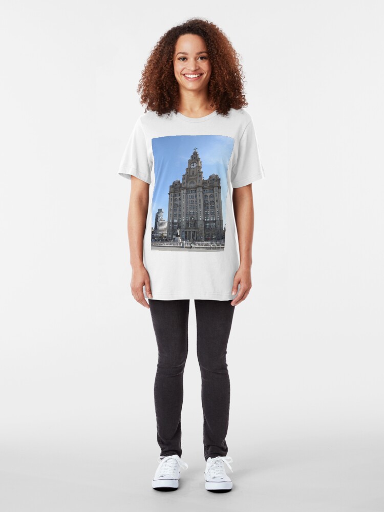 Alternate view of Liverpool Liver Building Photo Slim Fit T-Shirt