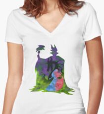 Once Upon a Dream - Splash Dress Women's Fitted V-Neck T-Shirt