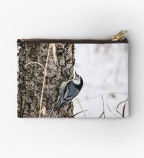 White Breasted Nuthatch. Zipper Pouch