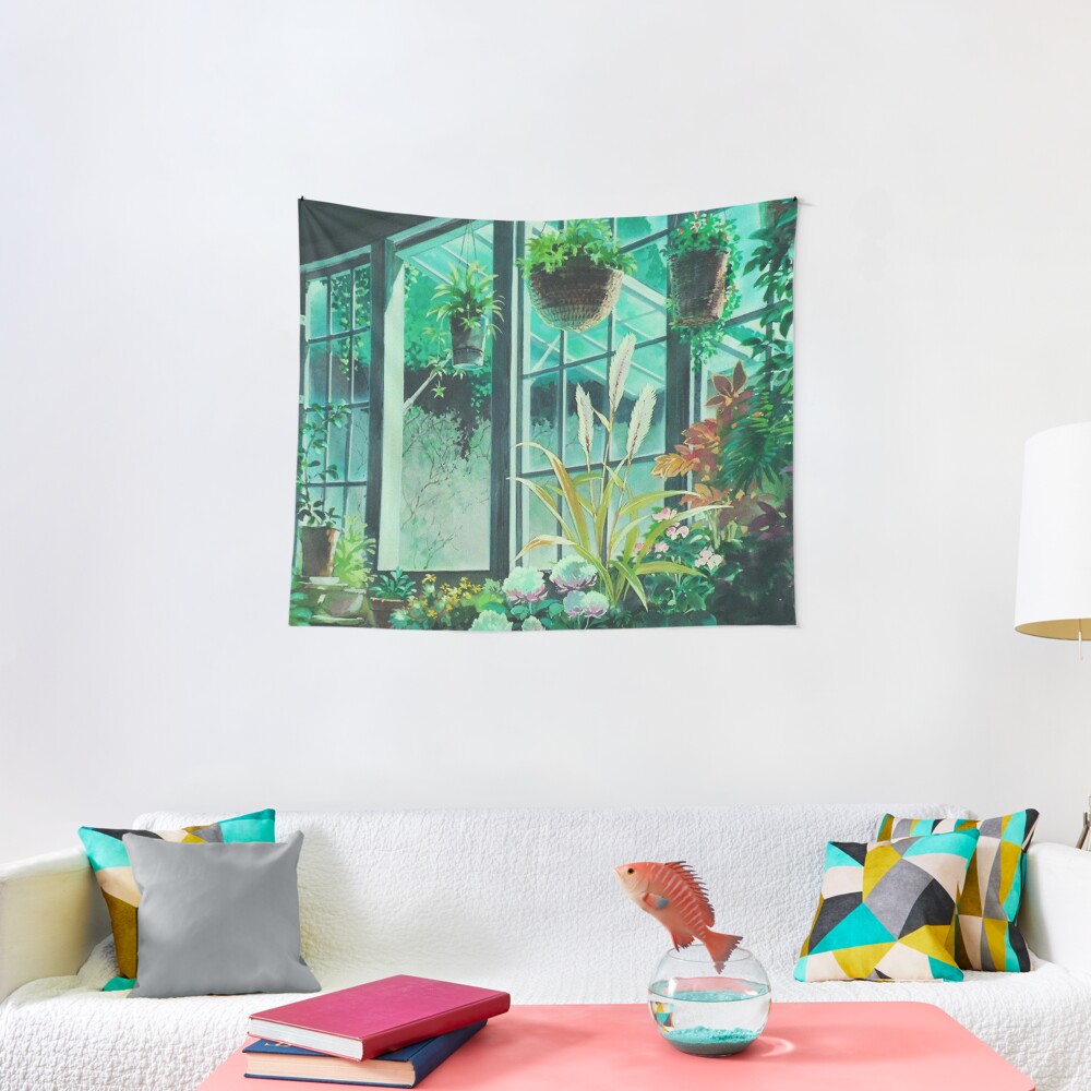 Studio Ghibli Plants Tapestry