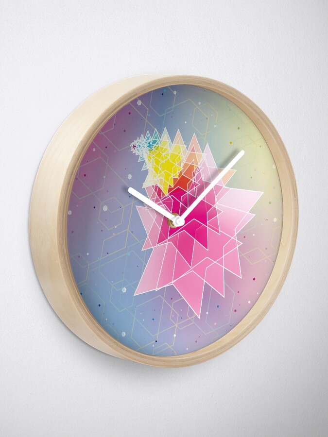 Alternate view of Stars and Hexagons Clock