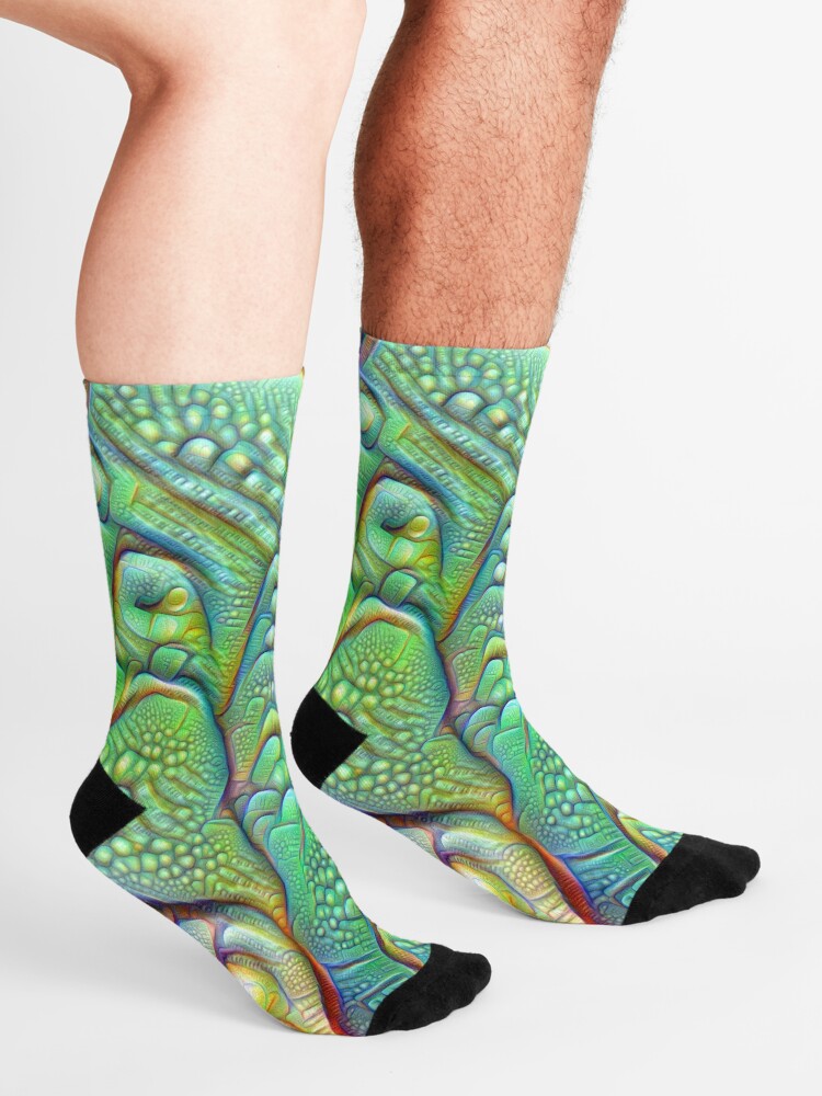 Alternate view of Abstraction #DeepDream Socks