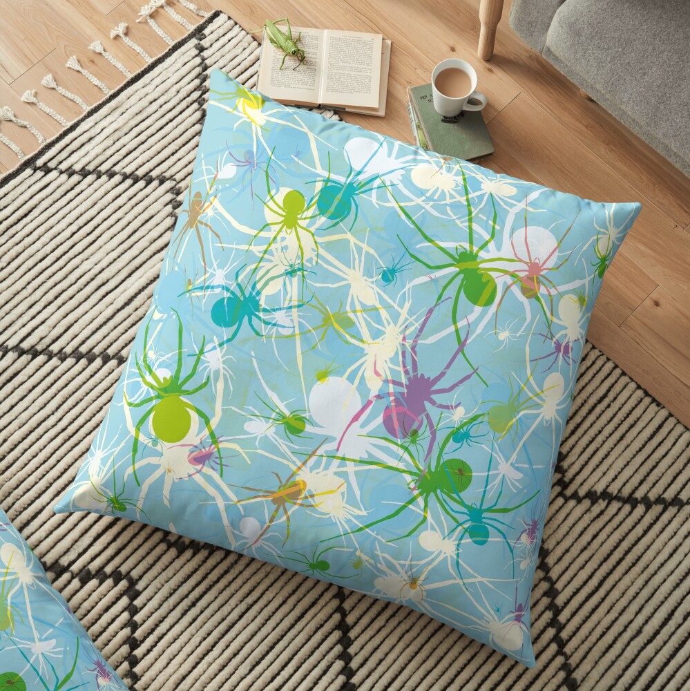 Blue Widow Floor Pillow