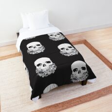 Skull with Flowers Comforter