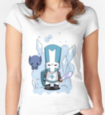 castle crashers blue knight Women's Fitted Scoop T-Shirt