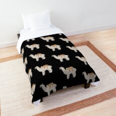 Sloth Riding Llama Adorable Lama & Sleepy Sloth Tile Pattern Comforter