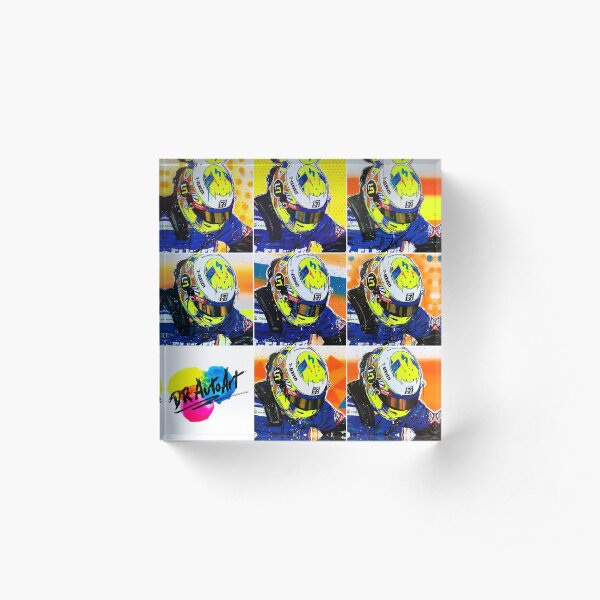 Lando Norris graffiti painting by DRAutoArt Acrylic Block