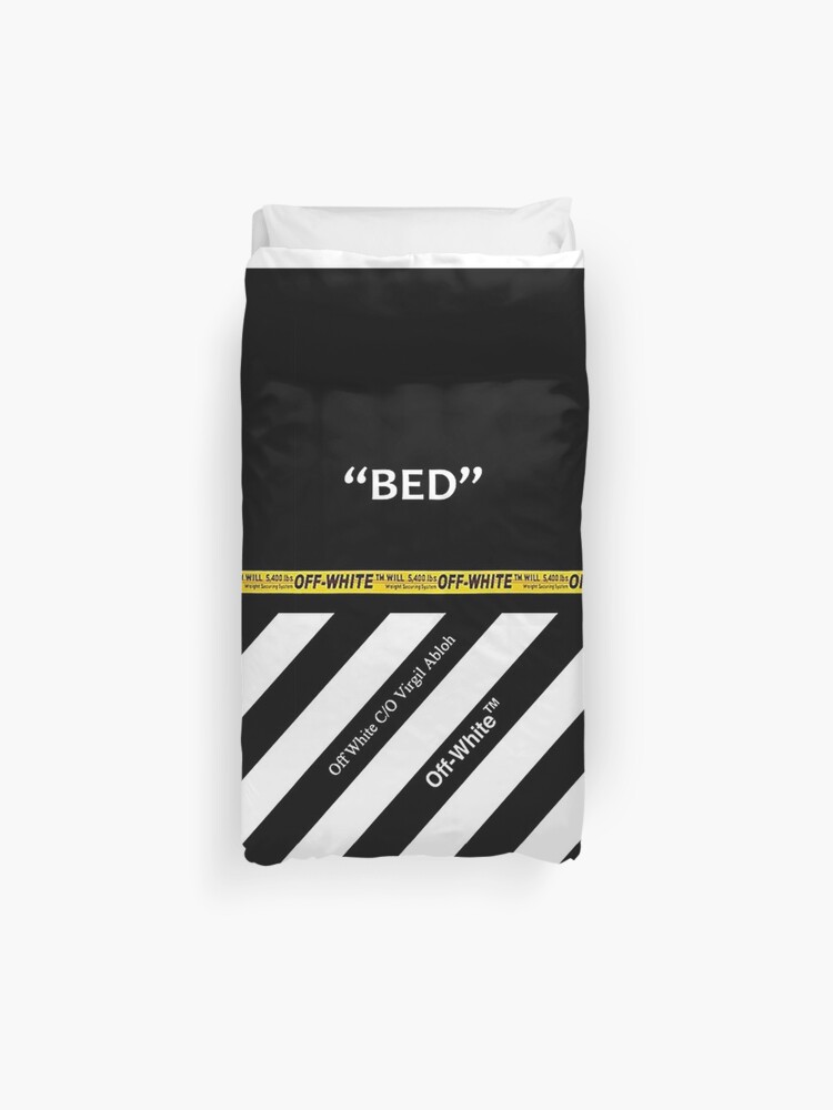 Off Bed Cover Full White Stripes Duvet Cover By Ccxs Redbubble