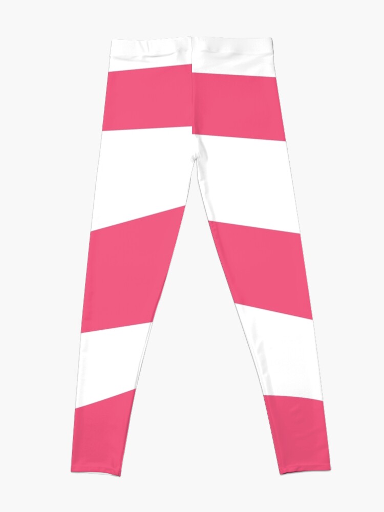 Alternate view of Taffyta Muttonfudge inspired pink candy stripe leggings Leggings
