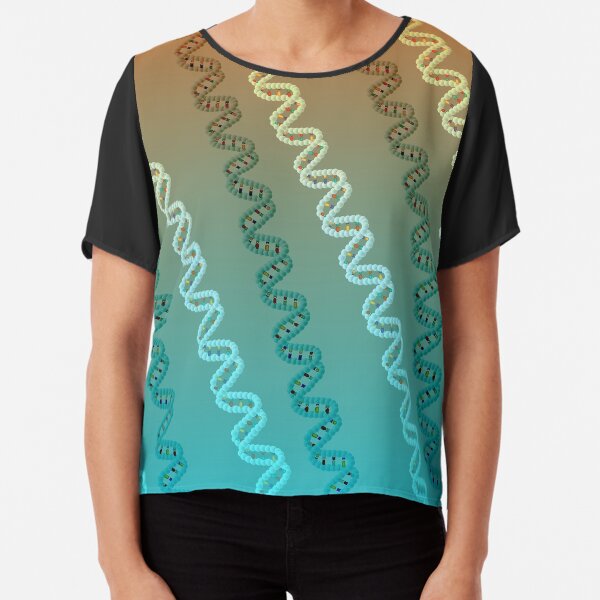 DNA stripe pattern Chiffon Top